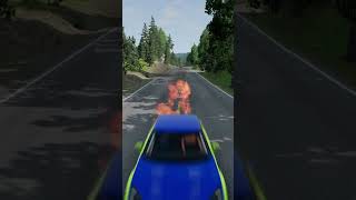 Sport Cars Vs Extreme Bollard Crash shorts beamngdrive [upl. by Agrippina]