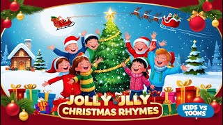 Jolly Christmas Rhymes 🎄  Sing Along to Jingle Bells [upl. by Arber]