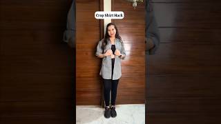 Long Shirt Crop Hack style shirt crop hack ytshorts youtubeshorts [upl. by Annodas]