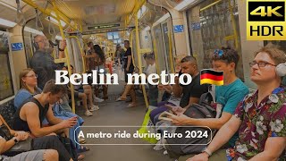 4K Berlin 🇩🇪 metro UBahn U6 A ride from Naturkundemuseum station to Kochstraße station [upl. by Ssecnirp]