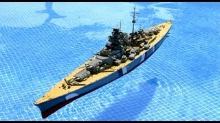 World Premiere RC BISMARCK 1200 Trumpeter model [upl. by Gutow]