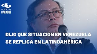 “En Colombia pasa lo mismo” Petro tras cuestionar situación política en Venezuela [upl. by Mancino]