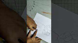 Ultra Ego Majin Vegeta shortsytshortsdrawinganimedrawing dragonball goku vegetadbs [upl. by Nythsa]