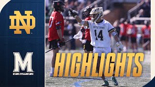 Irish Down 3rd Ranked Maryland In Top10 Clash  Highlights vs Maryland  Notre Dame Mens Lacrosse [upl. by Cordova]