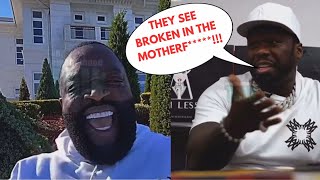 50 CENT SAYS RICK ROSS HAS GONE BROKE AFTER CUTTING HIS OWN LAWN [upl. by Horwath]