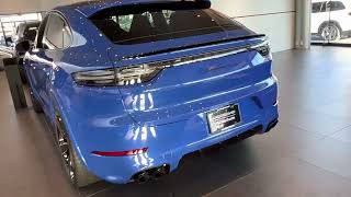 2023 Porsche Cayenne Turbo Coupe in Nogaro Blue simply stunning [upl. by Nlyak]