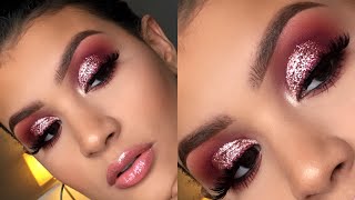 MAQUILLAJE ECONÓMICO PASO A PASO LOOK DRAMÁTICO  GLITTER  AbrilDoesMakeup ♡ [upl. by Natek189]