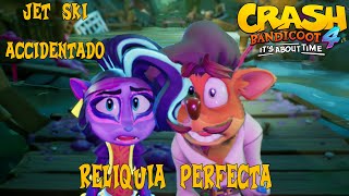 Crash Bandicoot 4 Consigue el 106  13 Jet Ski Accidentado Reliquia Perfecta Gemas y Cajas [upl. by Thalassa]