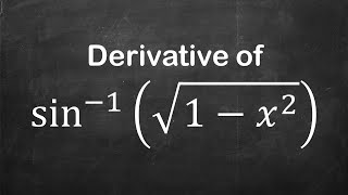 How to find derivative of arcsinsqrt1  x  2  Derivative of Trigonometric Functions [upl. by Garlaand]