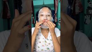 Sheet mask😷জ্বরের পর আমার মুখের অবস্থা খারাপ 🥹 shorts minivlog [upl. by Coleman]