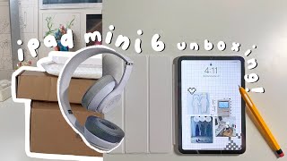  ipad mini 6 unboxing amp accessories  making my lockscreen [upl. by Aititil]