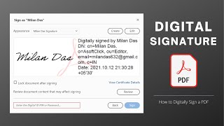 How to Sign PDF with Digital Signature Certificate in Adobe Acrobat Reader [upl. by Imik]