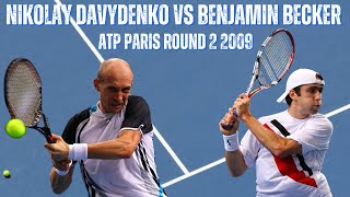 NIKOLAY DAVYDENKO VS BENJAMIN BECKER  2009 ATP PARIS ROUND 2 [upl. by Aziar]