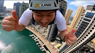 두바이 짚라인 존잼 XLine Dubai Marina [upl. by Auhsot956]