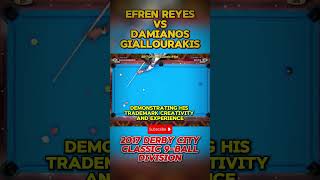 Efren Reyes vs Damianos Giallourakis 2017 DERBY CITY CLASSIC 9BALL DIVISION shorts videoshorts [upl. by Ahsek816]