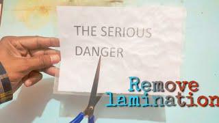 Lamination Removal From Certificate  How To Remove Lamination From Certificate [upl. by Callista]