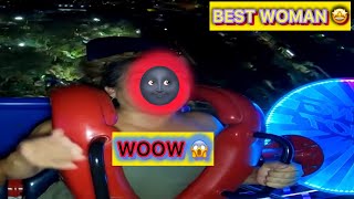 Slingshot ride 171  SUPER SLOWED  🔥 Slingshot Spectacle Girls Exhilarating Ride 🤩 [upl. by Niamert]