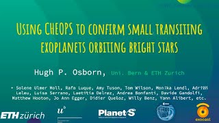 Using CHEOPS to confirm small transiting exoplanets orbiting bright stars [upl. by Hy]