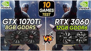 GTX 1070 Ti vs RTX 3060  10 Games Tested  How Much Difference [upl. by Minton273]