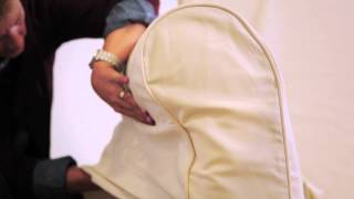 How To Put On A Sofa Slipcover  Pottery Barn [upl. by Sutton]