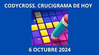 Codycross Crucigrama de Hoy 6 Octubre 2024 [upl. by Mukul]