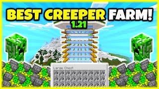 BEST CREEPER FARM EVER 25 STACKS In Minecraft Bedrock 121 [upl. by Hoagland841]