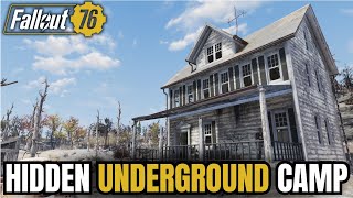 Underground HIDDEN Garage Base  Fallout 76 Camp Build Tutorial [upl. by Lalib]