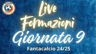 ▶️ LIVE FORMAZIONI 9ª Giornata  Fantacalcio 2425  Udinese  Cagliari alle porte [upl. by Yroc]