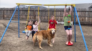 Hicient 4in1 Swing Set for Backyard Amazon Review [upl. by Llennor448]