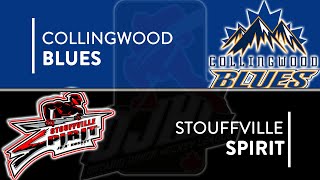 OJHL Highlights  Round 1 Game 4  Collingwood Blues VS Stouffville Spirit  March 16 2023 [upl. by Ahsillek726]