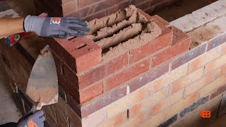 🧱 Bricklaying Lesson  Building a Corner Lead 🧱 [upl. by Yeltsew]