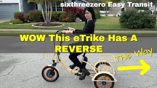 eBike Reviews YOU CAN Parallel Park this eTrike SixThreeZero Easy Transit eTrike [upl. by Furiya702]