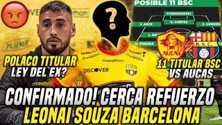 EL NUEVO MEJOR REFUERZO de BARCELONA 2024 11 TITULAR BSC VS AUCAS VUELVE FYDRISZEWSKI TITULAR BSC [upl. by Marduk]