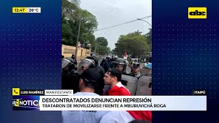 Incidentes en protesta de desvinculados de Itaipú [upl. by Iiette856]