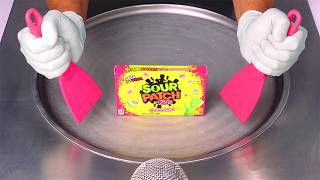 SOUR PATCH Kids  Watermelon  how to make soft amp chewy Candy to sweet amp sour Ice Cream Rolls  ASMR [upl. by Barbi235]