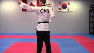 Poomsae 5  Taegeuk Oh Jang View 2 [upl. by Hanshaw]