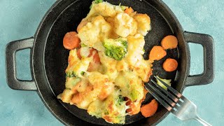 Mix gratinat de broccoli morcovi și conopidă [upl. by Cirenoj]