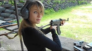 Czech girls shooting Eastern bloc guns compilation 1 [upl. by Eiramrebma]