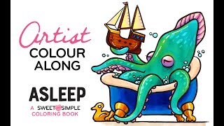 Asleep  Kraken Colour Along with Ohuhu Markers [upl. by Aileen]