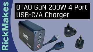 OTAO GaN 200W 4 Port USBCA Charger [upl. by Amoakuh900]