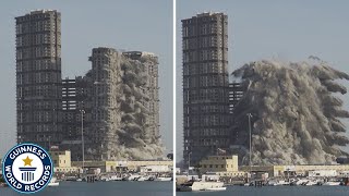 Tallest building demolished using explosives  Guinness World Records [upl. by Donohue]