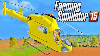 HELICÓPTERO NA FAZENDA  Farming Simulator 15 [upl. by Ecienal]