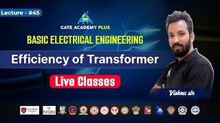 45 Efficiency of Transformer  Basic Electrical Engineering  By Vishnu Sir [upl. by Behka]