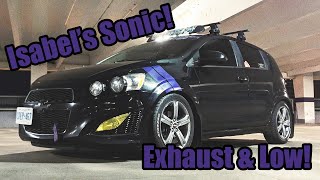 Isabels Turbo Chevy Sonic  Gets A Exhaust amp Lowered [upl. by Llevron]