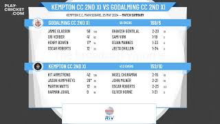 Kempton CC 2nd XI v Godalming CC 2nd XI [upl. by Ayitahs287]