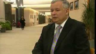 EuroNews  EN  Interview Jaroslaw Kaczynski [upl. by Akinek]