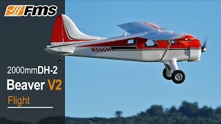 FMS 2000mm DH2 Beaver V2 Features and Flight [upl. by Ahsinad]