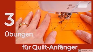 3 QuiltÜbungen für Anfänger  Quilten lernen an der Nähmaschine [upl. by Pitt]