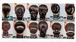 Simple n trendy hairbun hairstyle  easy party hairstyles  hairstyle for girls [upl. by Rob]