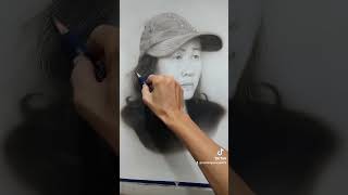 Black and white portrait on 15×22 inch paper [upl. by Aromat341]